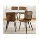 Conjunto de mesa efecto mármol y 4 sillas escandinavas retro Marron