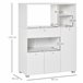 Aparador Auxiliar para Microondas Melamina de Madera HOMCOM 90 Blanco