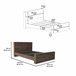 Base Cama Completo Galanto con marco Marron