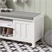 Zapatero con 2 Puertas Cerradas y 2 Estantes FSR35-W SoBuy Blanco