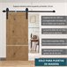 Herraje para Puerta Corredera Acero al Carbono HOMCOM 200 Negro