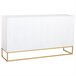 Aparador de 3 puertas de madera y metal Blanco