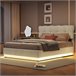 Cama, LED, cama con muelles, cama doble, cama funcional 146x204 Cama, LED, cama con muelles, cama doble, cama funcional 146x204 Beige