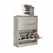 Zapatero con 2 Solapas Organizador FSR137-HG SoBuy Gris