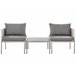 Beliani Conjunto longue TERRACINA Gris Claro