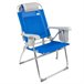 Aktive Pack 2 sillas playa plegables y multiposición asiento alto Azul