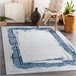 Alfombra lavable ANDRE 1213 Griego vintage 80x150 Blanco