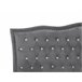 Beliani Cama con somier Terciopelo METZ 168x217 Gris Oscuro