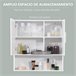 Armario con Espejo MDF, Vidrio kleankin, hogar - baño 54 Blanco