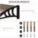 Tejadillo de Protección Aleación de Aluminio, PP Outsunny 100x75 Marron