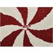 Beliani Cojín decorativo SPIRAL CANDY Blanco/ Rojo