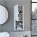 Armario de Pared baño Mila en melamina con una puerta y 4 estantes Blanco