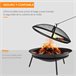 Brasero Exterior Metal Outsunny, hogar - climatización Negro