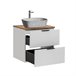 Mueble lavabo individual efecto piedra de Adriel Blanco