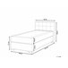 Beliani Cama continental Poliéster ADMIRAL 99x212 Arena
