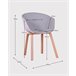Silla Nórdica Tapizada en Algodón - Daxer Gris