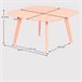 Mesa auxiliar cuadrada en madera de roble  - Northpole 80x80 Roble
