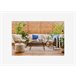 Set BORNEO sofá 2 plazas con 2 sillones y mesa natural Natural