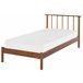 Beliani Cama con somier Madera de pino BARRET 106x210 Marron