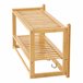 Estantería de pared Thyborøn con toallero y ganchos bambú Natural