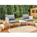 Beliani Conjunto longue TERRACINA Gris Claro