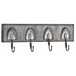 Juego de 2 perchas de metal 4 ganchos Gris