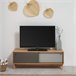 Mueble TV Magnus 2 Puertas correderas Color Gris Marron