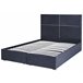 Beliani Cama con somier Terciopelo VERNOYES 148x214 Negro