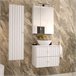 Conjunto de muebles con lavabo individual y columna Izae 60 Conjunto de muebles con lavabo individual y columna Izae 60 Blanco