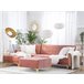 Beliani Sofá cama Terciopelo ABERDEEN Rosa