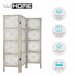 WELL HOME - Pantalla en madera Etnik con estampados Blanco