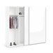 Armario FIRENZE puertas correderas blanco brillo Blanco Brillo