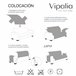 Vipalia Protector Cubre Sofá Chaise Longue Liso Modelo Chenilla Arena