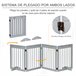 Barrera para Mascotas Madera de Pino PawHut Gris