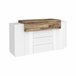 Aparador efecto madera 160 Blanco/ Madera