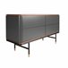Cómoda madera, acero 7172 Gris Oscuro