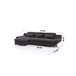 Chaise longue convertible en cama ETERNITY Antracita