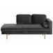 Beliani Chaise longue derecho Terciopelo MIRAMAS Negro