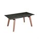 ANGEL CERDA Mesa comedor extensible mármol negro Nogal