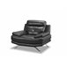 Sillón de piel HAWAI Negro