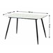 Conjunto de mesa efecto mármol y 4 sillas escandinavas retro Marron