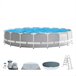 Piscina desmontable redonda intex gama prisma frame 549x122 cm con depuradora Gris