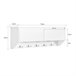 Perchero de pared con 2 Puertas y 5 Ganchos FHK24-W SoBuy Blanco