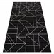Alfombra de cuerda sisal FLOORLUX 20605 Triángulos 80x150 Negro