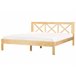 Beliani Cama con somier Madera de pino TANNAY 189x208 Madera Clara