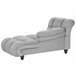 Beliani Chaise longue izquierdo Terciopelo LORMONT Gris Claro