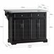 Isla de Cocina con Tablero Extensible FKW71-SCH SoBuy 115 Isla de Cocina con Tablero Extensible FKW71-SCH SoBuy 115 Negro