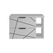 Mueble bajo lavabo 2 compartimientos encimera Teren 80 Blanco