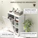 Armario de Baño MDF HOMCOM, hogar - baño Blanco