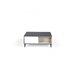 Mesa de centro elevable LEA Patas metálicas Blanco